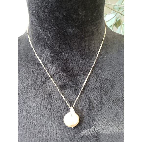 Monet Gold Large Pearl Rhinestone Women's Elegantly Paired Necklace & Earrings - Picture 1 of 7